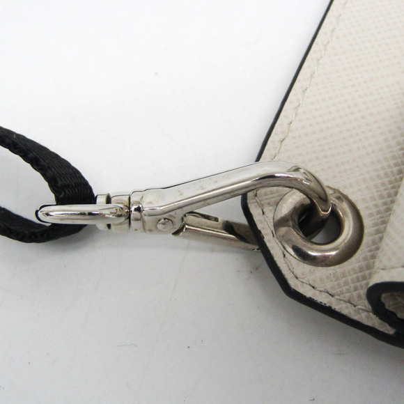 PRADA Saffiano Leather Smartphone Card Holder in Black - Picture 9 of 12